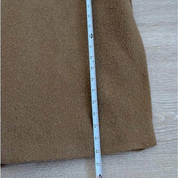 NWT Sandro Riccardo Camel Double-Breasted Wool Peacoat Felt Coat, sz FR 38/ US 6 - Picture 8 of 13